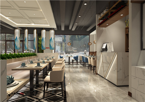 惠农伊里乡餐厅装修设计|现代设计手法打造休闲空间