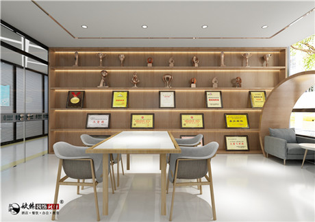 惠农秦蕊营业厅办公室装修设计|洁净大方的高级质感空间