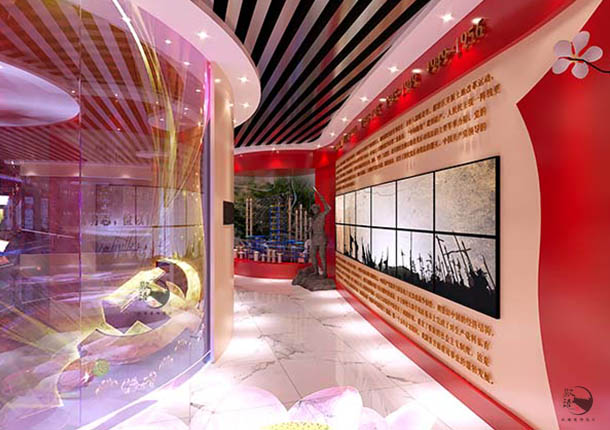 惠农党风展厅设计|鲜明特色和美感的设计效果