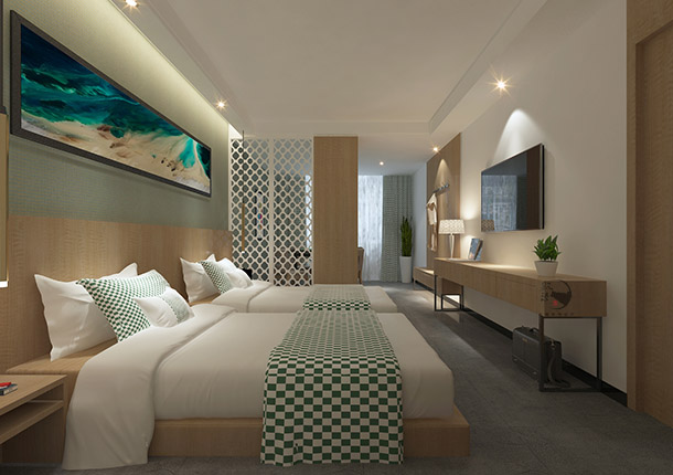 惠农希顿酒店设计|让客房具有延伸性同时带来的空间的流动性