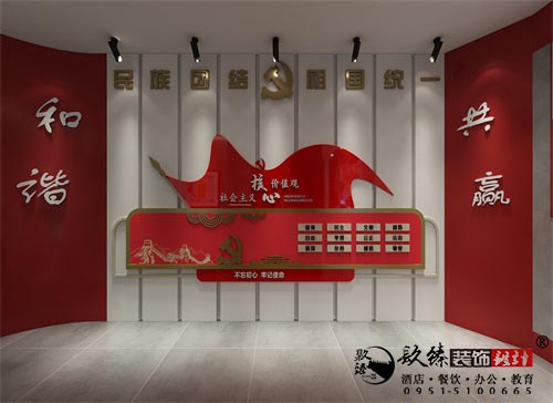 惠农红色文化、文明校园展厅设计方案|惠农展厅设计装修公司